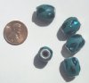 5 14x12mm Turquoise Clay Ladaki Ovals with Tear Drops